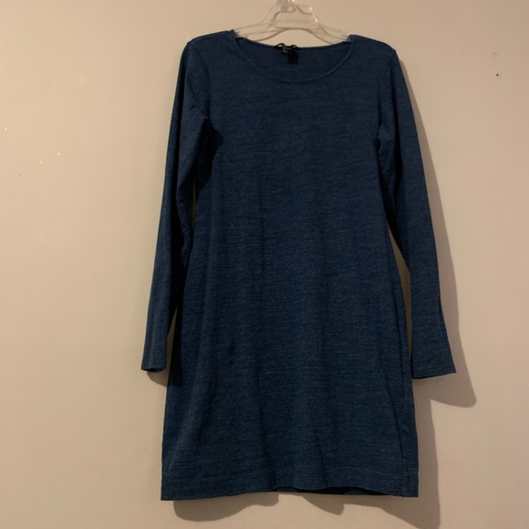 H&M long sleeve soft blue tunic dress L - Picture 2 of 7